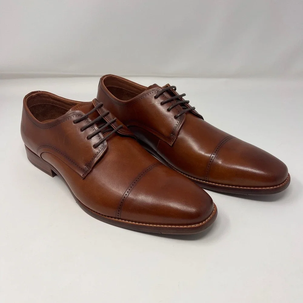 Vintage Foundry Co. Brent Oxford Leather Lace Up Dress Shoes Mens 11 Round Toe